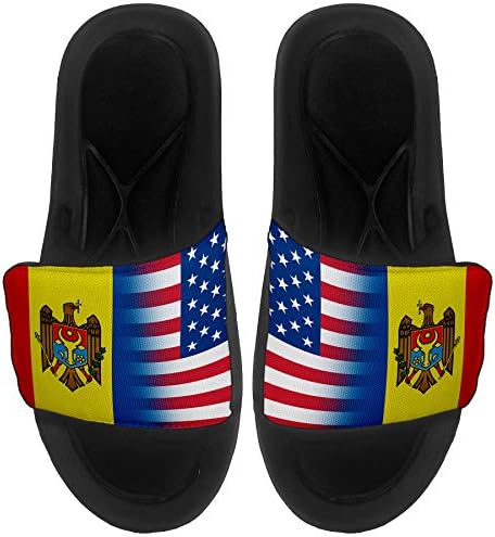 Sandálias/slides de lesão/slides expressos para homens, mulheres e juventude - bandeira da Moldávia - Moldávia Flag
