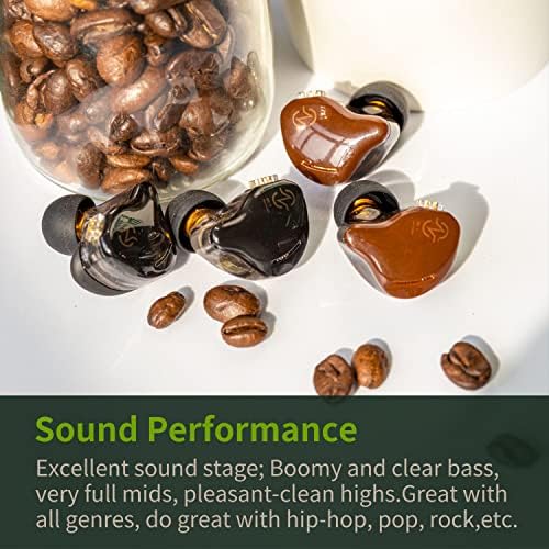CCZ Coffee Bean HiFi In-ear fones de ouvido+ KZ Edx Pro Earphones em fones de ouvido do monitor de ouvido
