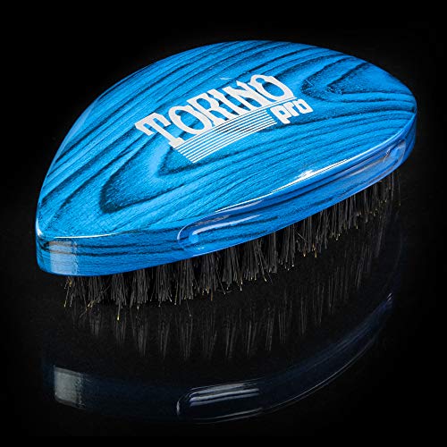 Torino Pro Wave Brushs by Brush King #74- Médio Hard Point Curved 360 Waves Brush