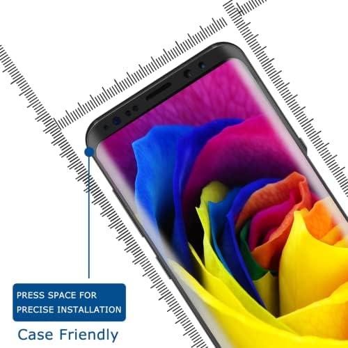 KZLVN 2 PACK Galaxy Note 9 Protetor de tela, Caso Vidro de Vidro Temerado de 9h Caso Cobertura completa 99% HD Anti-bubble