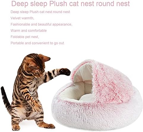 Friendlysss Cats portáteis Kitten Sleep Bed Nest Ninho dobrável Plush Winter Warm Mat Meting Viagem para casa Almofada de cachorro de estimação ao ar livre