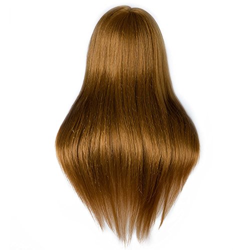 Silky 26 -28 Cabeça de cabelo comprido com 60% de cabelo real, cabeleireiro treino Cabeça Cosmetologia Manikin Doll