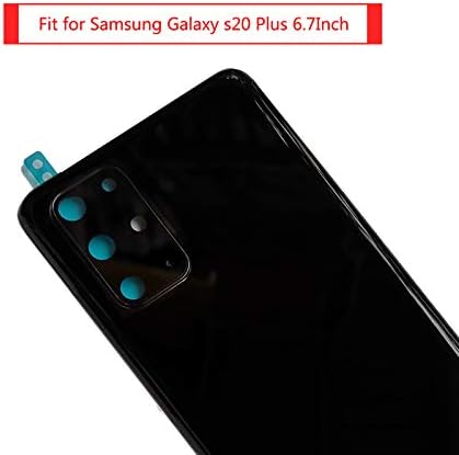 S20 Plus traseiro de vidro traseiro Porta de tampa traseira para o Samsung Galaxy S20 + Plus 6,7 polegadas com lente de vidro e fita de estrutura da câmera