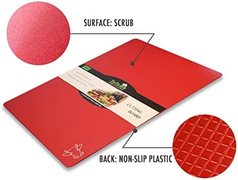 Tapetes de tábua de cortar tapetes de plástico flexíveis com ícones de alimentos, FOTOUZY BPA, sem traseiro anti-skid