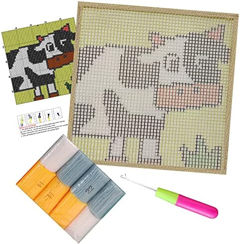 Kits de gancho de trava Little Rug for Kids Rainbow e White Cloud Color Color Canvas Impresso