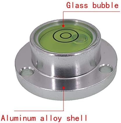 Local de alumínio montado na superfície Circular nível de bolha de nível de bolha de frascos de bola, d30mm Tipo de placa de