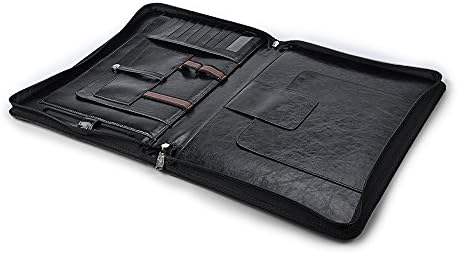 Caixa de embreagem de couro com padrão de crocodilo premium para iPad Pro e MacBook Pro de 15 polegadas, preto