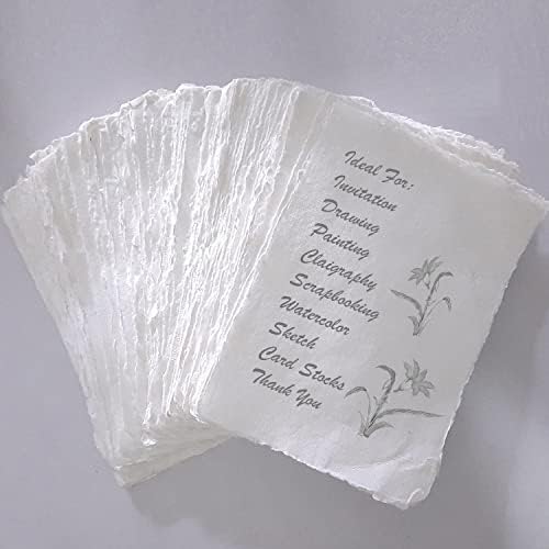E-Tailor de algodão artesanal Edge de algodão Todo o papel de impressora lençóis soltos folhas 150 gsm de marfim branco multiuso