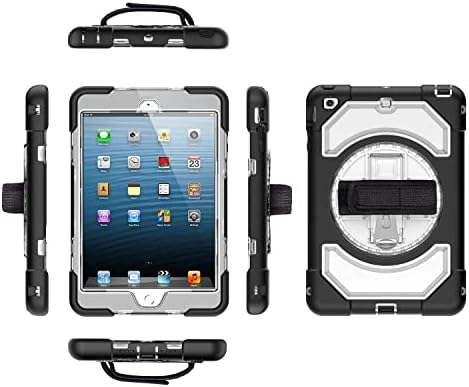 Caixa do iPad BKINEW para iPad de 7,9 polegadas mini 1/mini 2/mini 3 Proteção robusta à prova de choque com 360 graus ajustável, alça