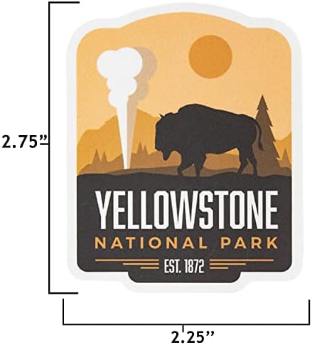 Vagabond Heart Yellowstone National Park Startador - Decalque de lembrança de vinil à prova de intempéries