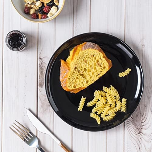 Magclay Ceramic Dinner Pratos, Placas de sobremesa de design clássicas de 8 , conjunto de 6, resistentes a arranhões e louça moderna para bolo, salada, bife