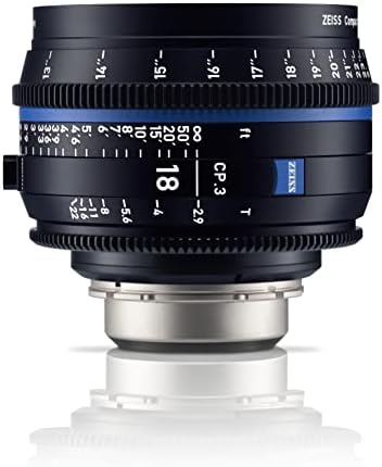 Zeiss compact prime cp.3 grande formato, foco manual, lente de cinema de quadro completo, 18 mm T2.9, montagem eletrônica