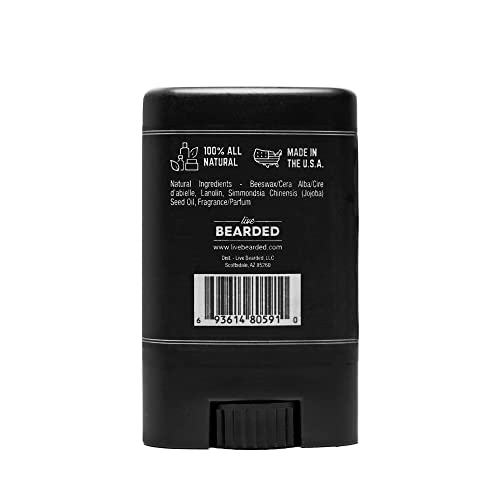 Beardado vivo: cera de bigode - para cima - 0,35 oz - retenção média - ingredientes totalmente naturais com cera de abelha, lanolina, óleo de jojoba - sem fragrância - feita nos EUA