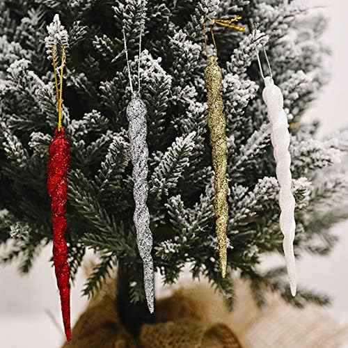 Walbest Christmas Decoration 12pcs/5pcs Simulação de árvore de Natal Ice Ices Diy Decorações penduradas