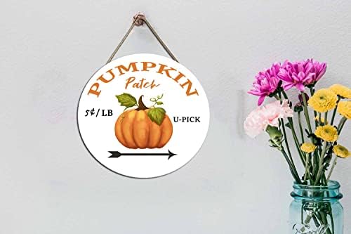 Pumpkin Patch Metal Sign Decor Decor de Páscoa Sinal de outono para o ar livre e interno 12 polegadas
