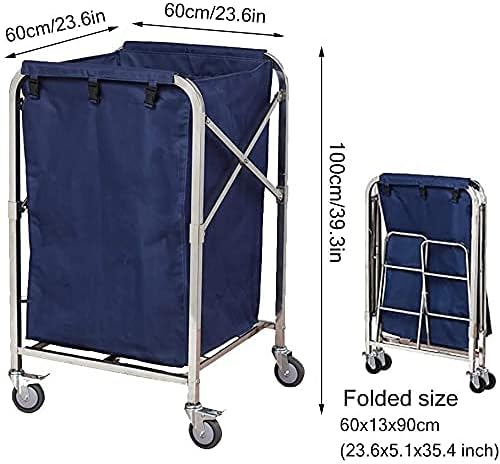 Omoons Hotel Sobe, carrinhos móveis sacos removíveis pesados ​​com lavanderia lavanderia lavander