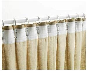 Fita de cortina ikiriska com ganchos. Perfeito para o sistema de faixas de teto ou hastes com anéis de cortina ou use como guia de volta.