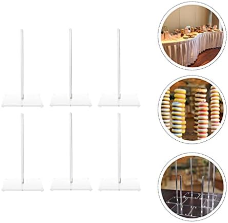 Display de pátio do pátio Stand 6 conjuntos de acrílico Donut Stands Bagels Display Donut Donut Rack Rack Dinner