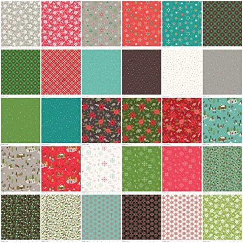 Heather Peterson Winter Wonder 30 Quarters Fat Riley Blake Designs FQ-12060-30, variado