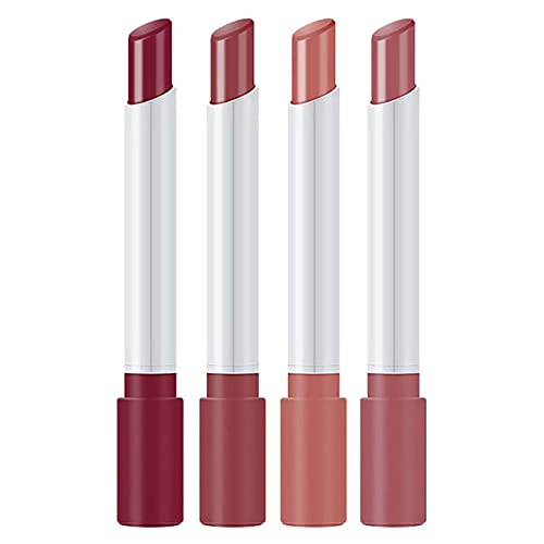 Xiahium Divine Wine Batom Conjunto 4 Batons Presente Longo Lipstick Setos Hidratante Alterar Conjunto de Velvet