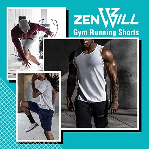 Zenwill Mens Sidelock Scorts Execução de shorts de ginástica shorts de ginástica com bolsos
