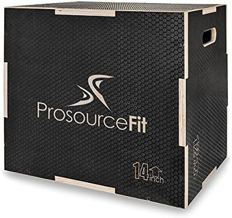 Prosourcefit 3-em 1 WoodPower Grip Não Slipplyométrico Caixa de Jump para Crosstraining, Agilidade e Treinamento do Plyo