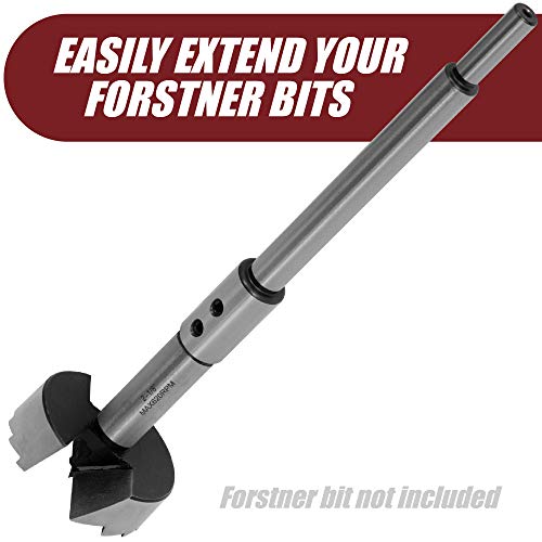 Fulton 6 polegadas de comprimento Forstner Bit Extension Para adicionar mais de 5-5/8 polegadas de profundidade de perfuração ao seu bit Forstner. Para torneadores de madeira, móveis, carpintaria e construção