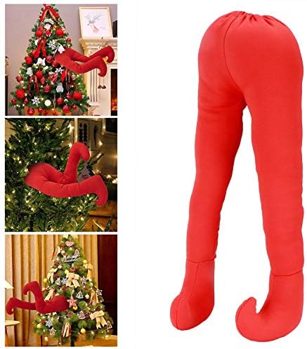 Perna de Natal Jopwkuin, pernas de elfo leves e confortáveis ​​e confortáveis ​​para pátios para varandas