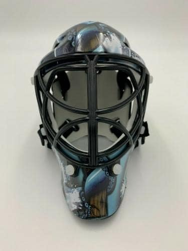 Chris Driedger assinou/autografou Seattle Kraken Mini Goalie Mask - Fanáticos - Capacetes e máscaras autografadas da NHL