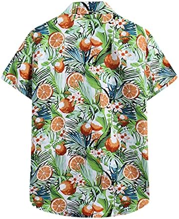 Camisa havaiana casual de perto de Men's Casual Summer Casual Manga curta Aloha Camisetas Floral Print Beach Camisetas