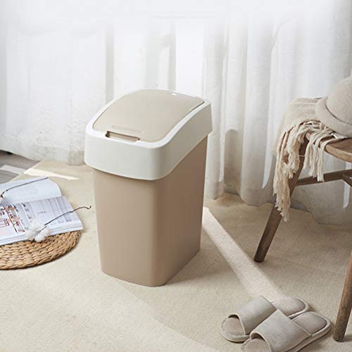 Lixo do lixo doiTool CAN 25L Tampa de lixo quadrado pode desperdiçar cesto de papel bin doméstico Limpeza de lixo de lixo Reciclagem