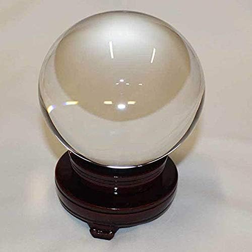 Bola de cristal de quartzo clara e cristalina de 110 mm