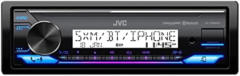 JVC KD-X38MBS Marine/PowerSports Radio Receiver Filmed com receptor de rádio SXV300M1 Satellite com antena marinha/RV