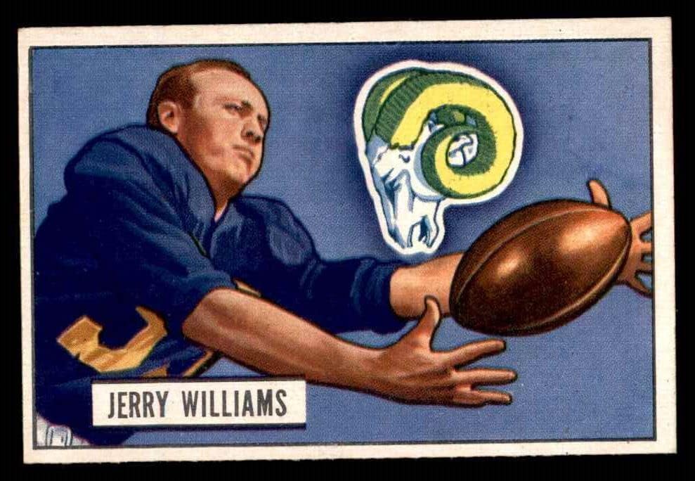 1951 Bowman 114 Jerry Williams Los Angeles Rams ex Rams Washington St/Idaho