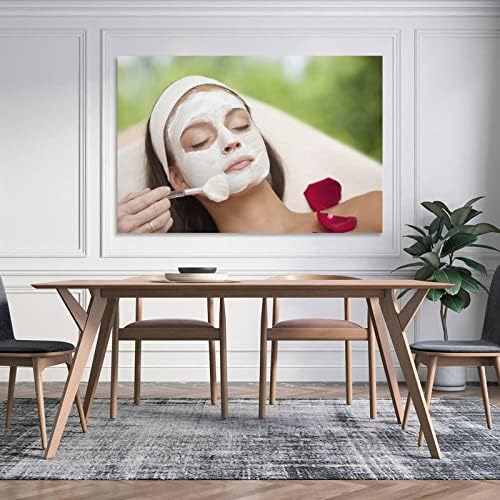 Imagens faciais para limpeza facial para parede e spa Poster de tratamento facial spa spa facial pôster pele 10 canvas pintando arte de arte de parede para quarto decoração da sala de estar 08x12in