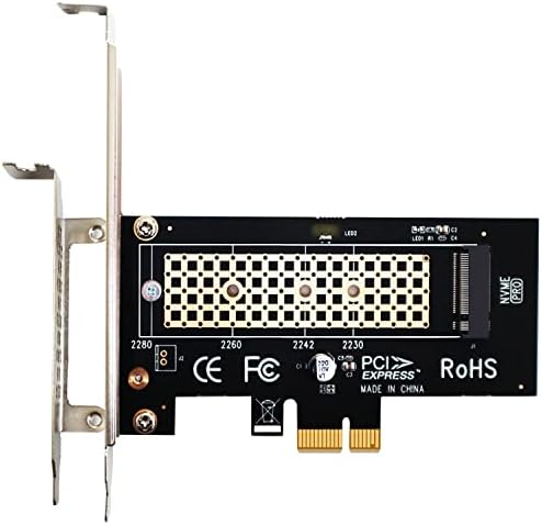 GloTrends M.2 Adaptador PCIE X1 com parafuso M.2 para M.2 PCIE 4.0/3.0 SSD, PCIE X1/X4/X8/X16 Instalação