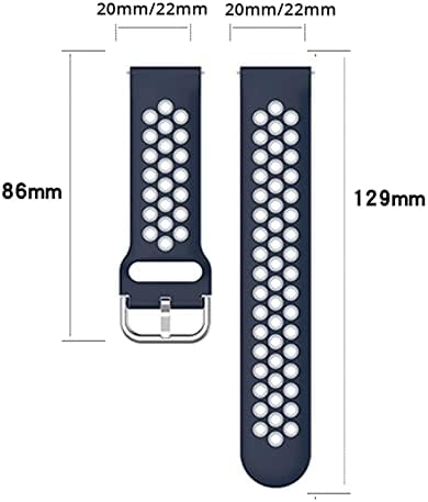 Murve Strap para 20 22mm Universal Smart Wrist Band Sport Bracelet Watchband