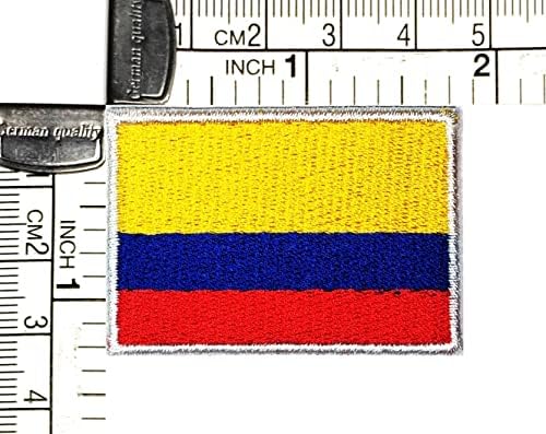 Kleenplus 1,2x1,7 polegada. Colômbia Flag bordou Patch Iron on Sew On Flag country nacional de emblemas para o traje de jeans de camiseta