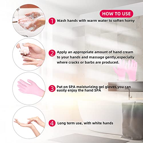 Luvas de gel hidratante Sefexn Socões definirem luvas hidratantes de meias de spa para mãos secas, pés, saltos rachados, pele áspera, pele morta