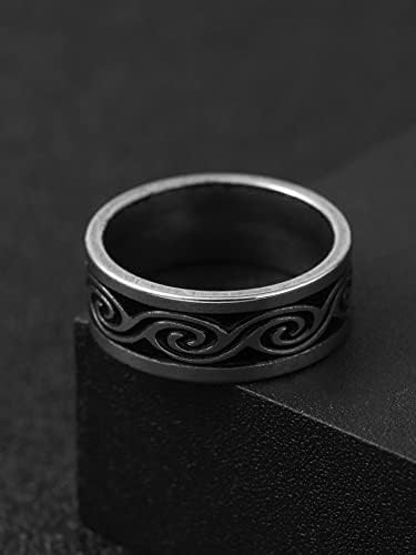 Anéis para mulheres homens gravado anel de detalhes