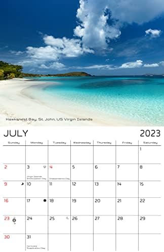 2023 Calendário de São João, Ilhas Virgens dos EUA, por Christian Wheatley Photography, Caribbean Blues