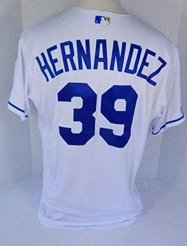 2019 Kansas City Royals Arnaldo Hernandez #39 Jogo emitiu White Jersey 150 P 90 - Jogo usado MLB Jerseys