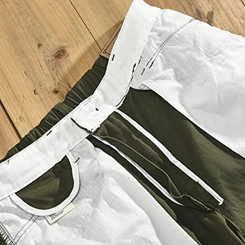 Masculino sólido de bolso de bolso de bolso de algodão relaxado shorts leves com conforto de caminhada ao ar livre calças curtas