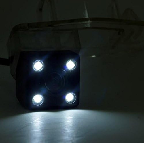 Câmera de backup reversa da vista traseira do carro Ruidi com 4 luzes LED para Peugeot 301/308/408/508/c5/3008 // 307/307cc