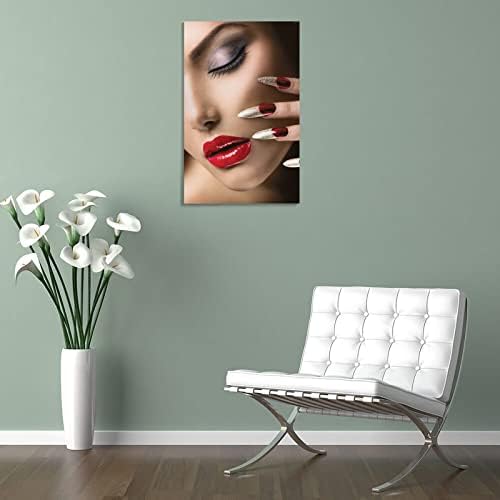 Beleza salão de beleza salão de beleza Red Lips Woman Poster Cinelas Design Poster Poster Cartazes Impressões Impressões Para o