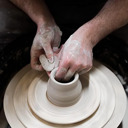 Deous Mid Fire High Fire Braços Branco Clay for Pottery; Cone de Incêndio Médio 5-7; Ideal para arremesso de rodas, construção de mãos, escultura; ótimo para todos os níveis de habilidade; Whiteware Clay- argila de cerâmica dispara branca; 5 lbs
