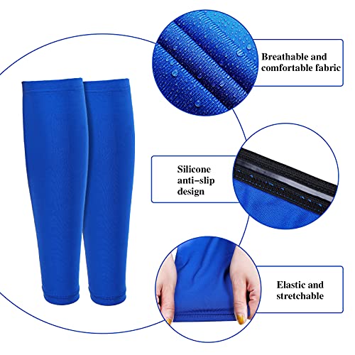 3 pares de mangas de compressão de panturrilha para homens e mulheres com manga de perna de futebol meia