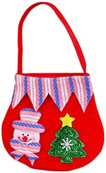 PretyZoom 2pcs boneco de neve snow saco de natal saco de meia bolsas de doces bolsas de gestão bolsa de festa fofa decoração de