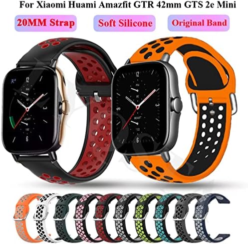 Dfamin 20mm Smart Watch Wrist tiras para Xiaomi GTS/GTS 2 Mini 2E Banda de silicone Bip S U Pro Sublelet