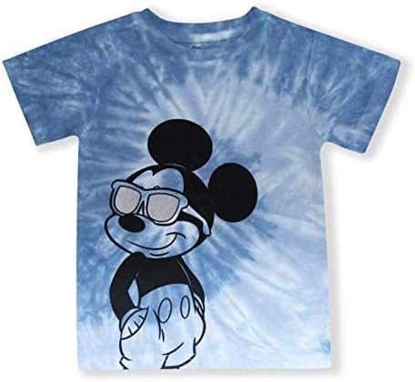 T-shirt de meninos do Disney Mickey Mouse para crianças pequenas e crianças-verde/vermelho/cinza/azul/amarelo